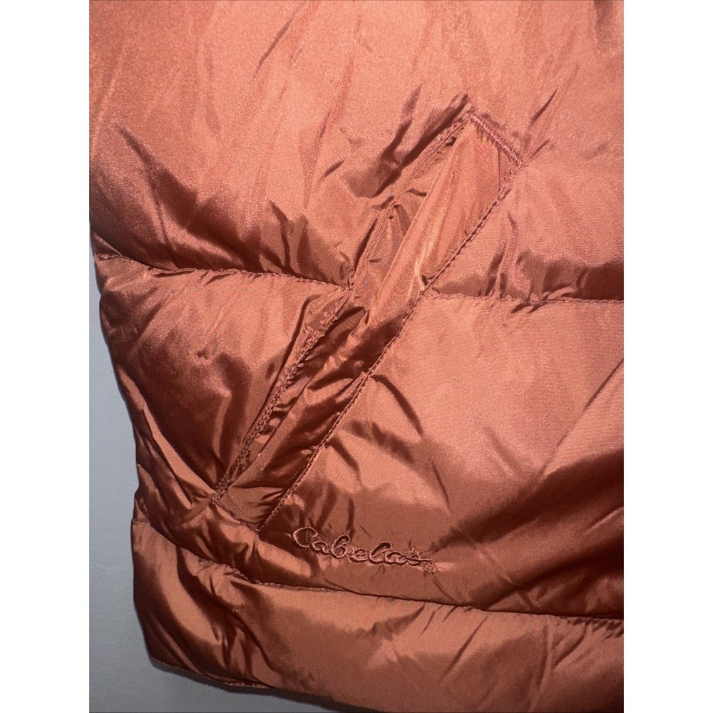 Cabelas Mens Premier Northern Goose Down Puffer Vest 650 Fill Copper XL REG - Picture 6 of 13